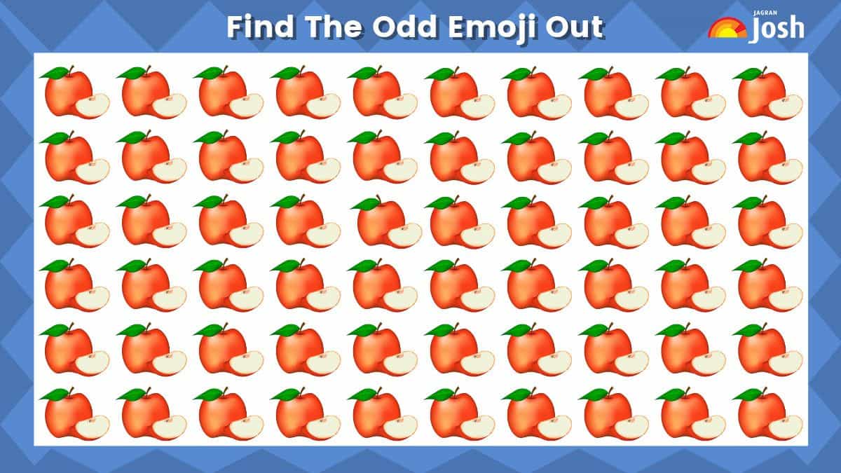 Optical Illusion: Find the odd apple emoji in the picture in 7 seconds!