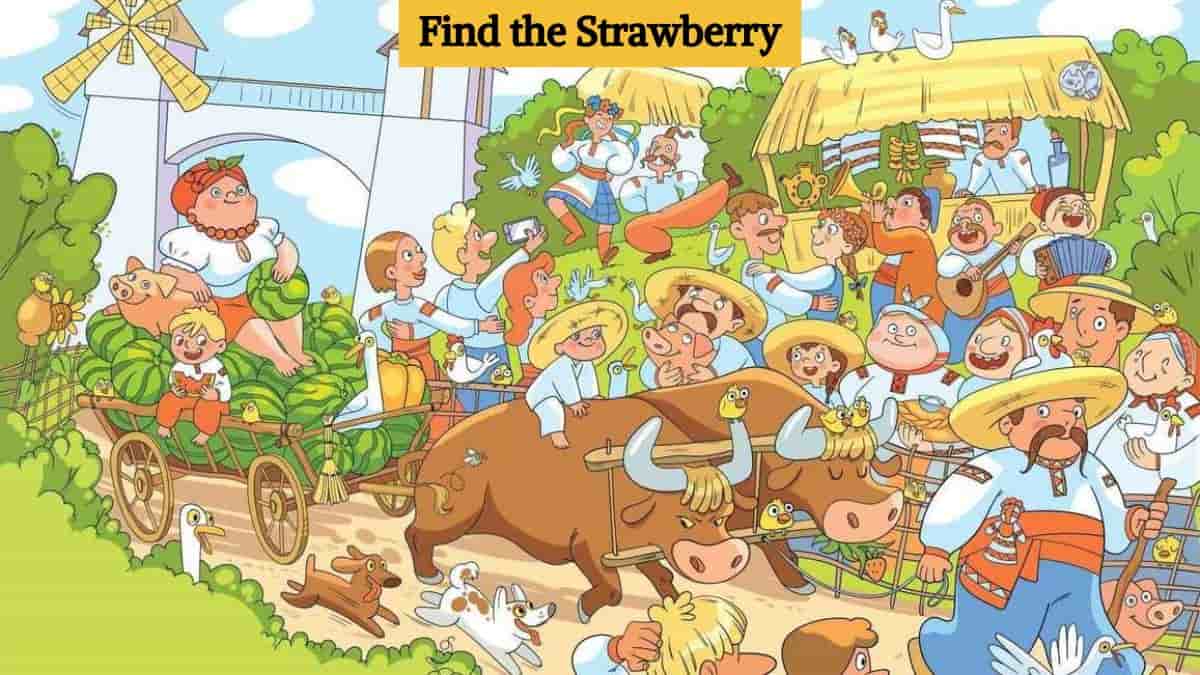 Optical Illusion Eye Test: Find the hidden strawberry in 8 seconds!