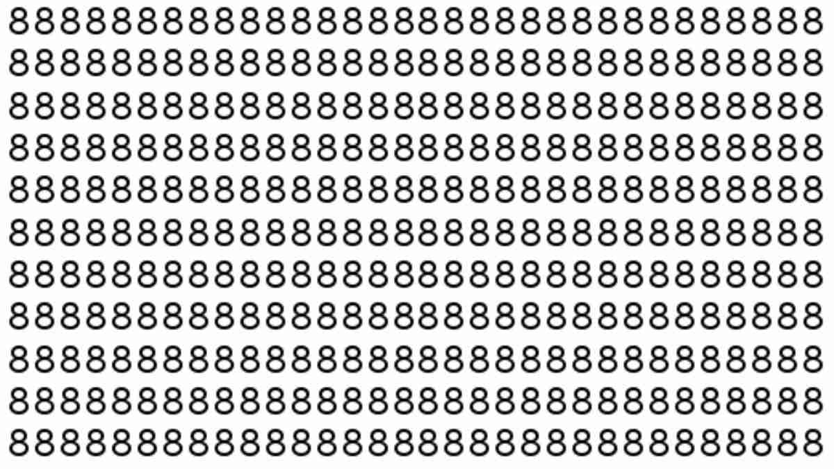 Optical Illusion IQ Test: You Are Super Smart If You Can Spot The Hidden Number 6 Among 8s In 12 Seconds!