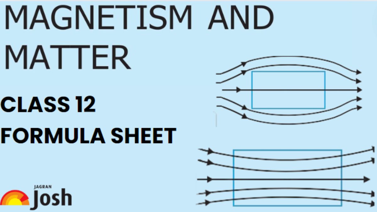 Cbse Class Magnetism And Matter Formula Sheet Download Pdf