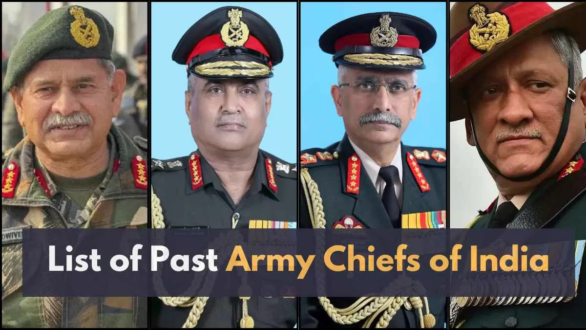 Check the List of Past Chief of Army Staff of India