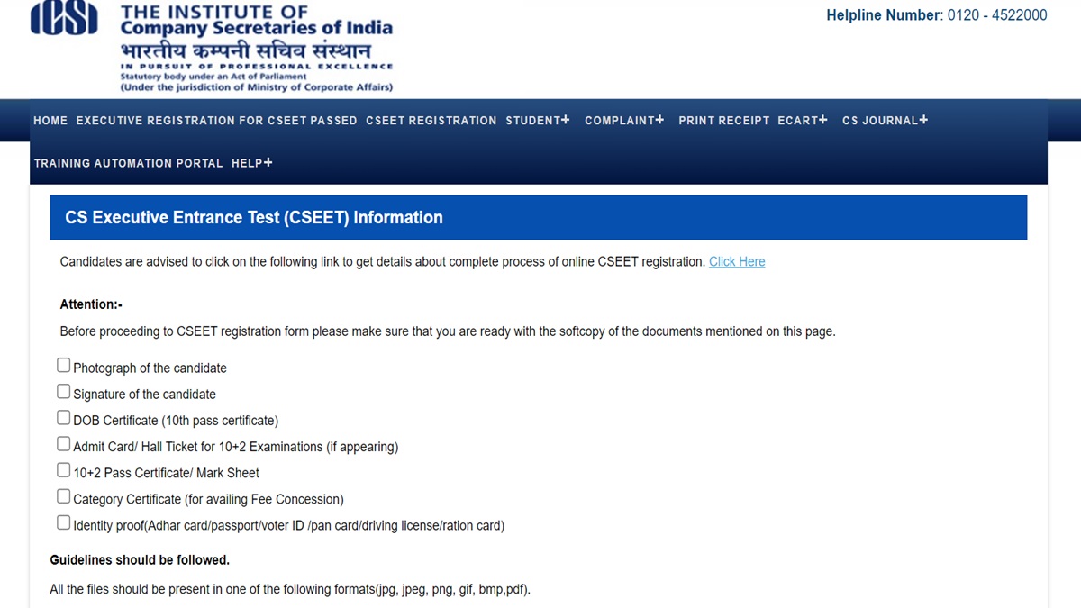 CSEET 2024 Registration Close on June 15