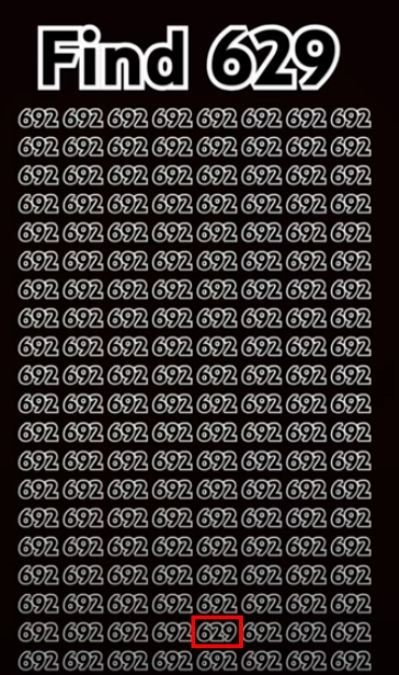 iq test optical illusion hidden numbers