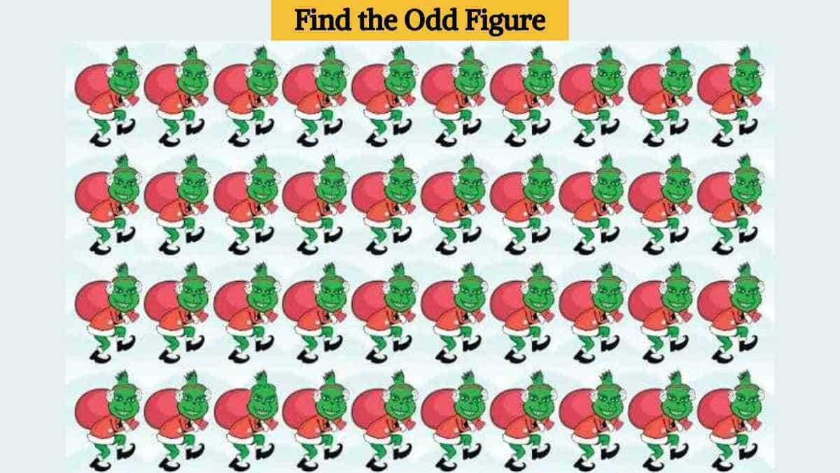 Optical Illusion: Find the odd figure in the picture in 5 seconds!