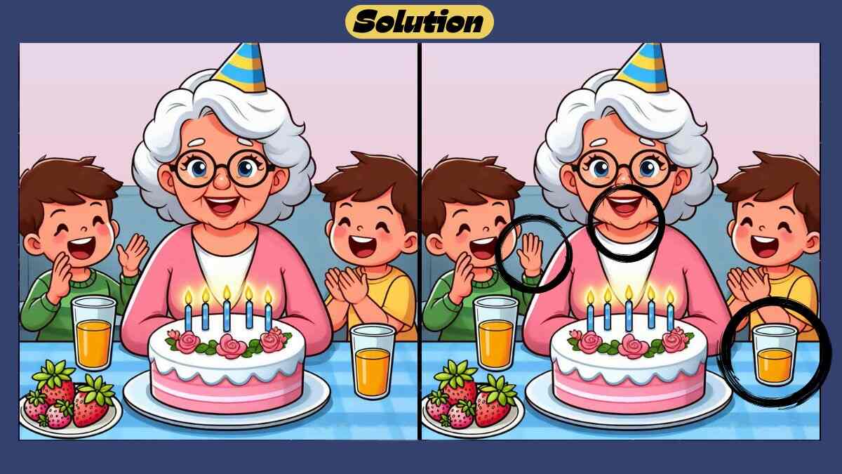 Find 3 Differences in 30 Seconds in This Birthday Celebration Scene