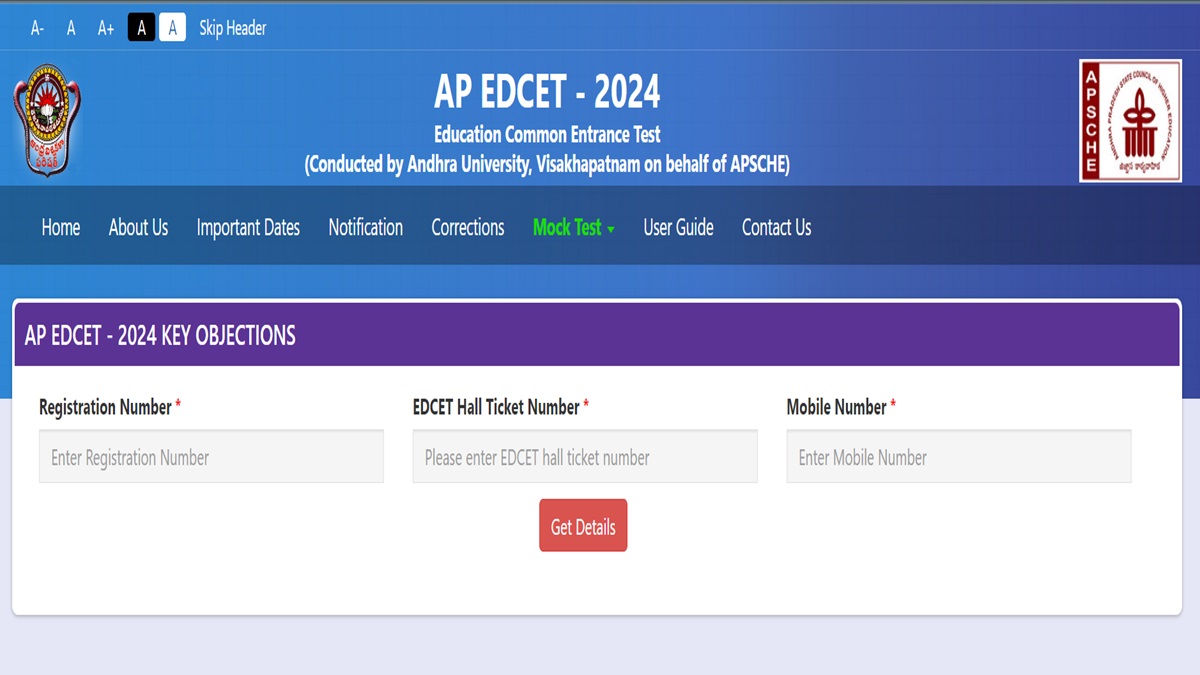 AP EDCET 2024 Answer Key Objection Closes Tomorrow