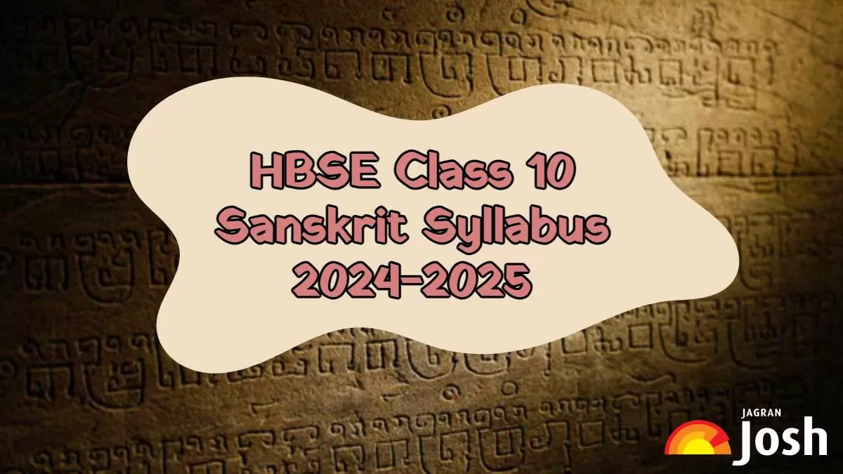 Haryana Board Class 10 Sanskrit Syllabus 2024-2025 PDF