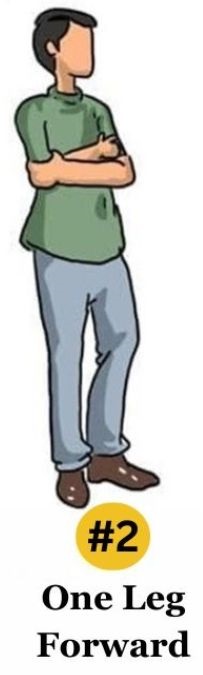 one leg forward standing personality traits