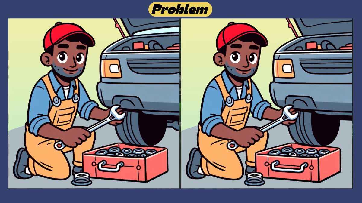Find 3 Differences in 31 Seconds in This Car Mechanic Scene