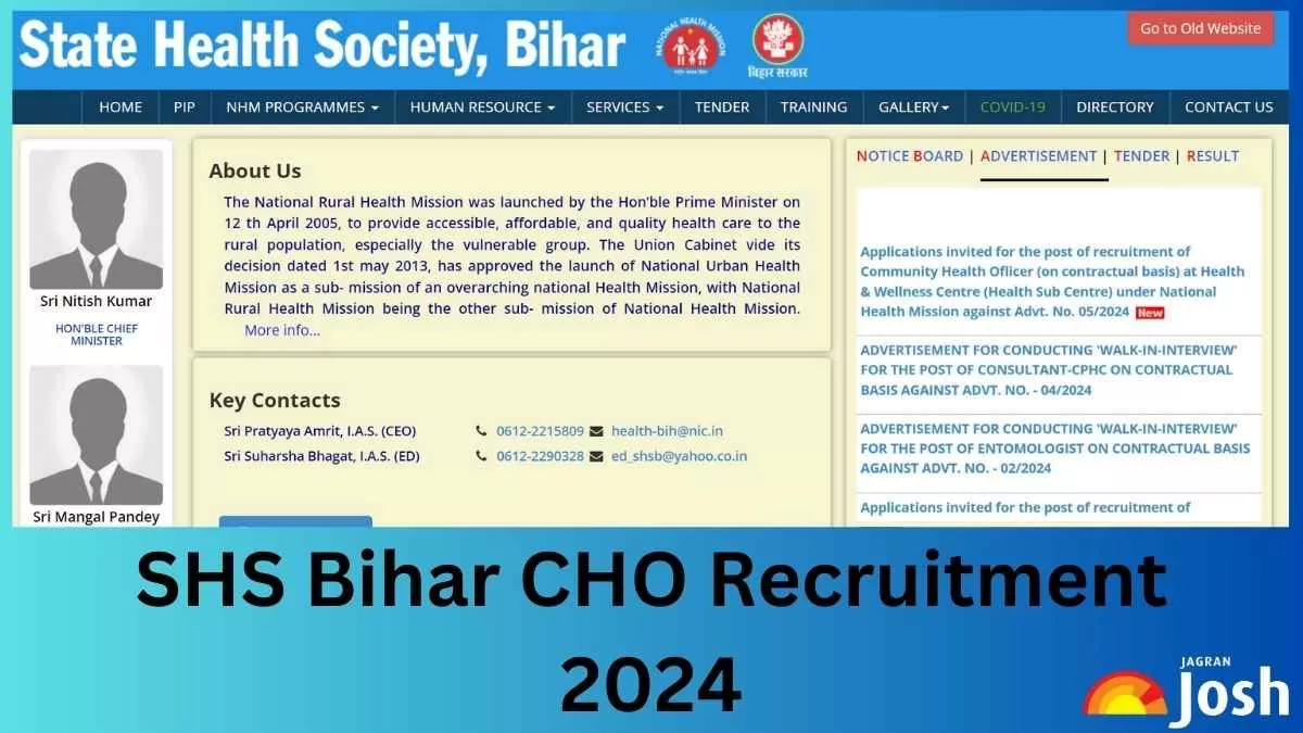 SHS Bihar Community Health Officer Recruitment 2024