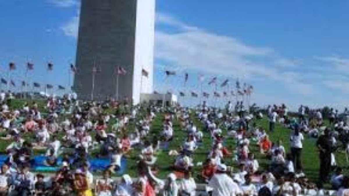 International Yoga Day: Celebrations Underway! Enthusiasts Embrace the Bliss of Yoga in Washington, DC