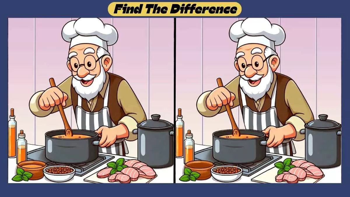 Find 3 Differences in 33 Seconds in This Grandfather Cooking Scene