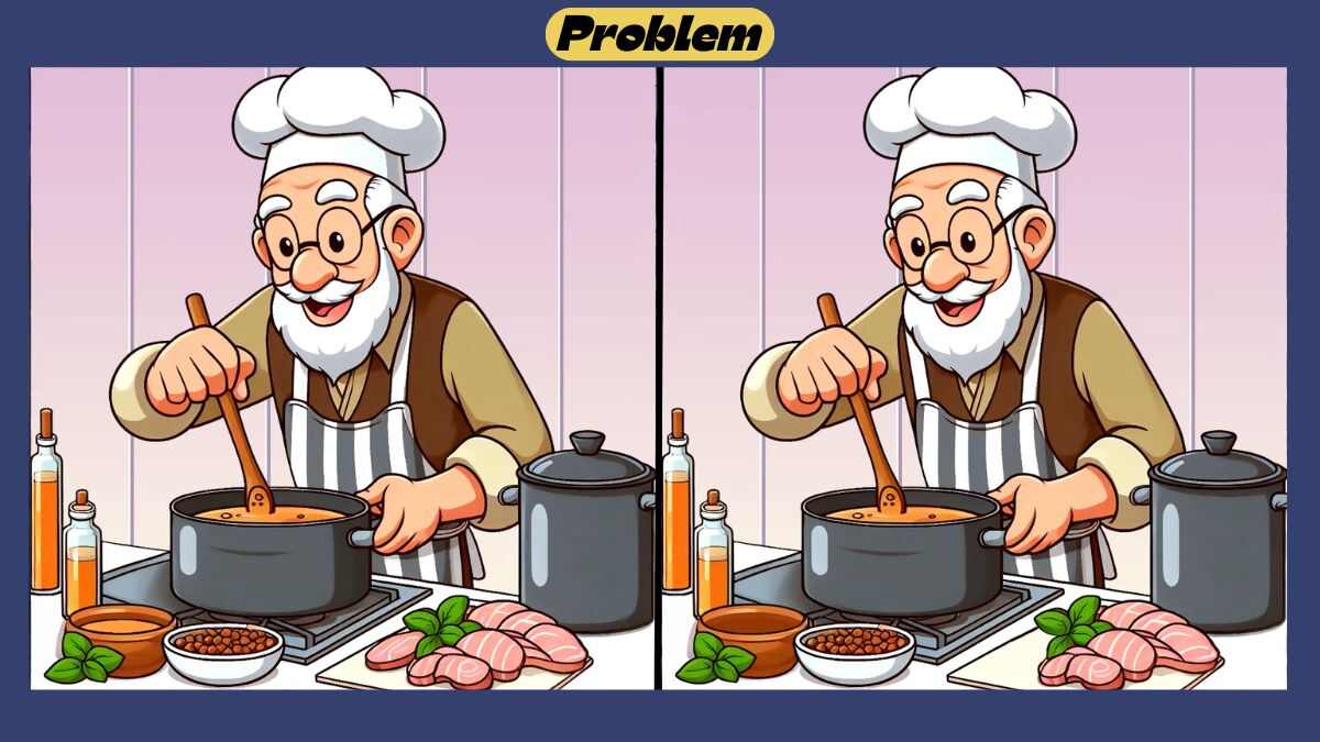 Find 3 Differences in 33 Seconds in This Grandfather Cooking Scene