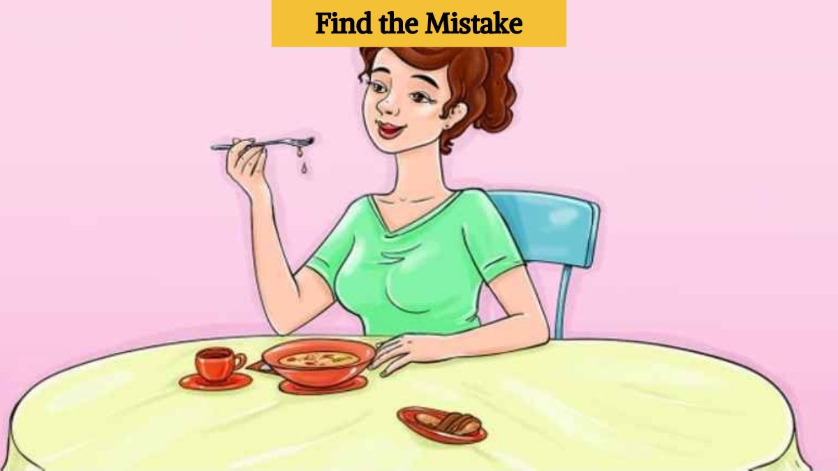 Picture Puzzle IQ Test: Find the mistake in the dining table picture in ...