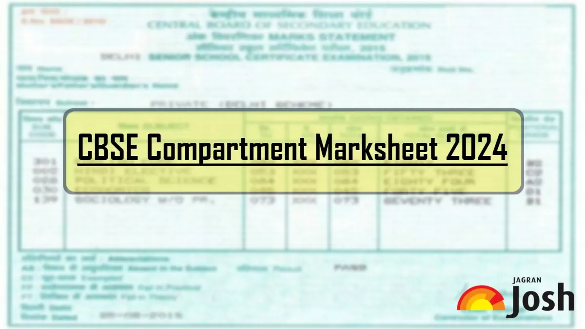CBSE Compartment Marksheet 2024