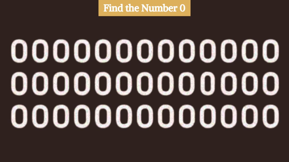 Only eagle eyes can spot 0 among O’s in 5 seconds!