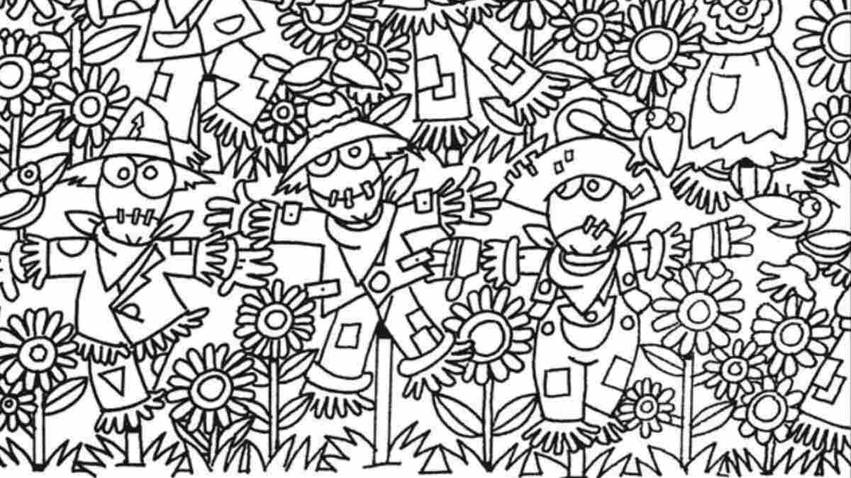 Optical Illusion: Think You Are High IQ? Spot The Birdhouse Hidden Among Scarecrows In 12 Seconds!