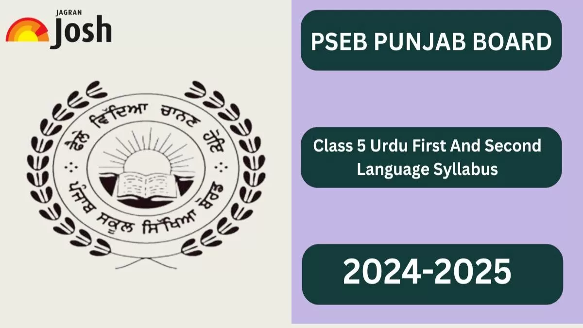  PSEB Punjab Board Class 5 Urdu First And Second Language Syllabus 2024-25 