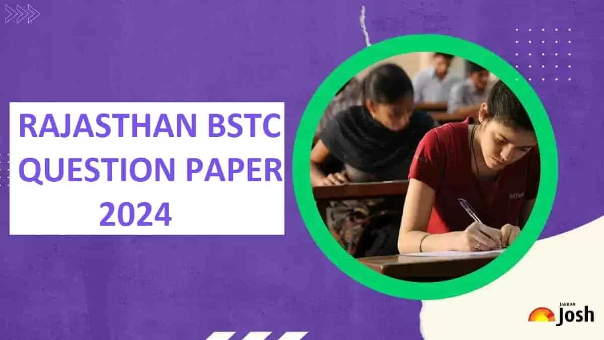 Rajasthan BSTC Question Paper 2024 Dowmload PDF