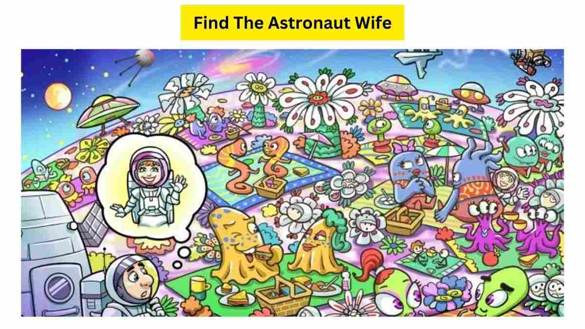Alert! The Lady Astronaut Is Lost Among The Aliens On The Space. Find Her In 9 Seconds!