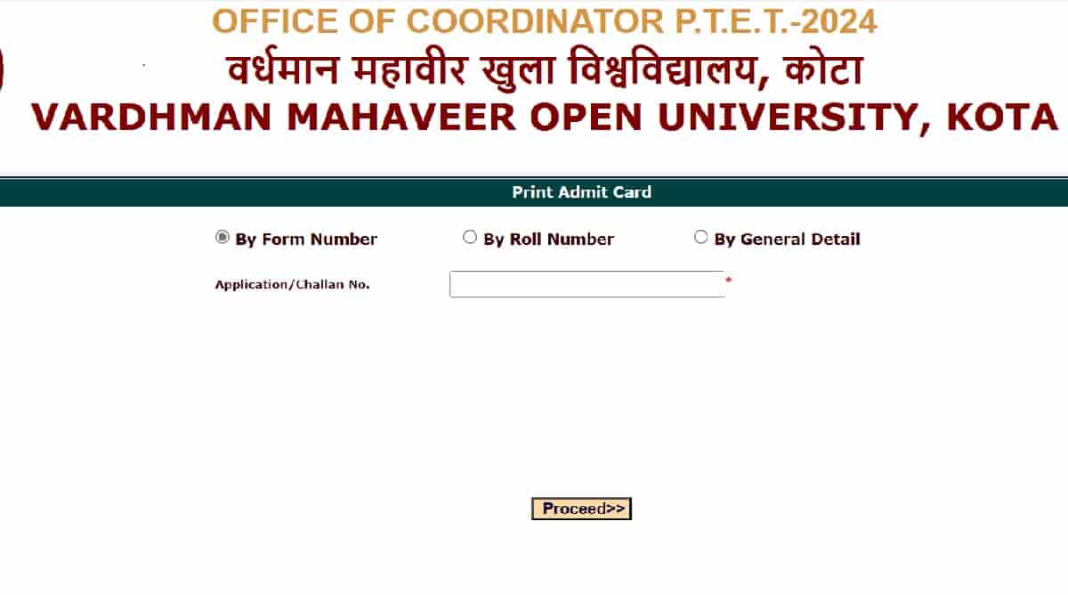 Rajasthan PTET Admit Card 2024 Released at ptetggtu.com: Check Download Link Here