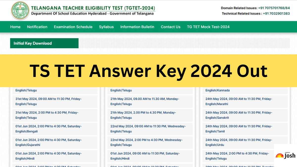 TS TET Answer Key 2024 Released At Tstet2024.aptonline.in, Direct ...