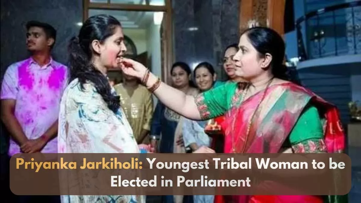 Priyanka Jarkiholi, youngest tribal Lok Sabha MP celebrates the victory with her mother