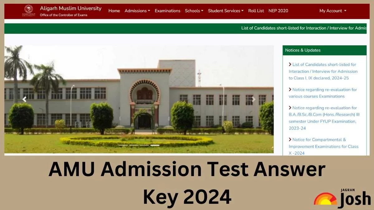 Get the Direct Link to Download the AMU Entrance Test 2024 Answer Key PDF here.