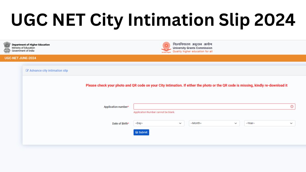 UGC NET City Intimation Slip 2024 OUT @ugcnet.nta.ac.in यूजीसी की सिटी इंटीमेशन स्लिप यहाँ से करें डाउनलोड