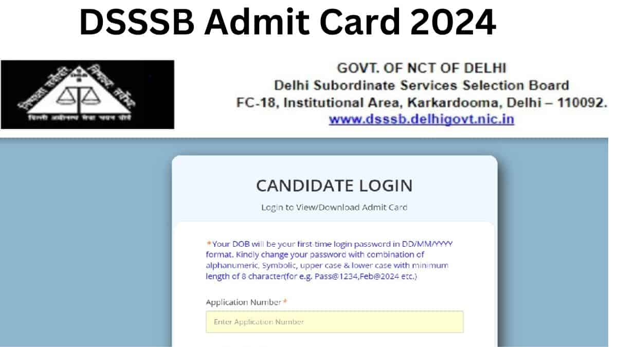 DSSSB Admit Card 2024 OUT at dsssb.delhi.gov.in: Check AE, Warder and Other Posts Call Letter Direct Download Link