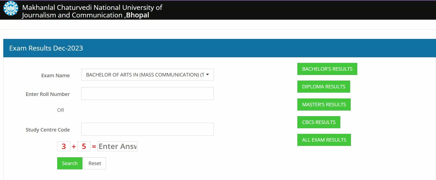 Makhanlal University Result 2024 Out: BA, BCA, BSc, BBA और अन्य ...