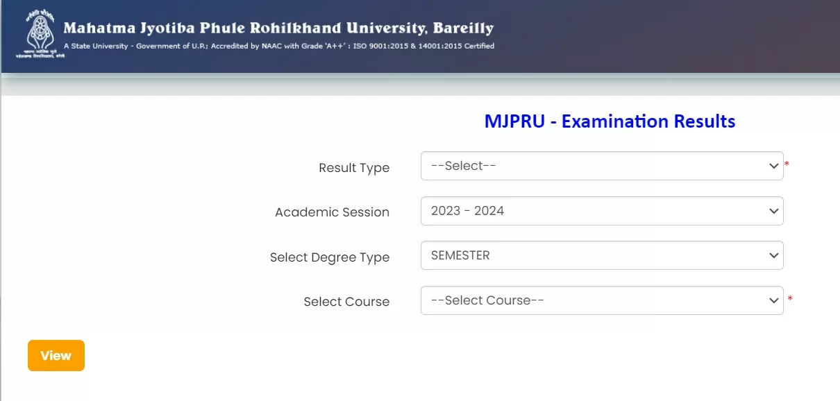 MJPRU Result 2024 OUT B.A M.A B.Sc 1st, 2nd, 3rd Semester