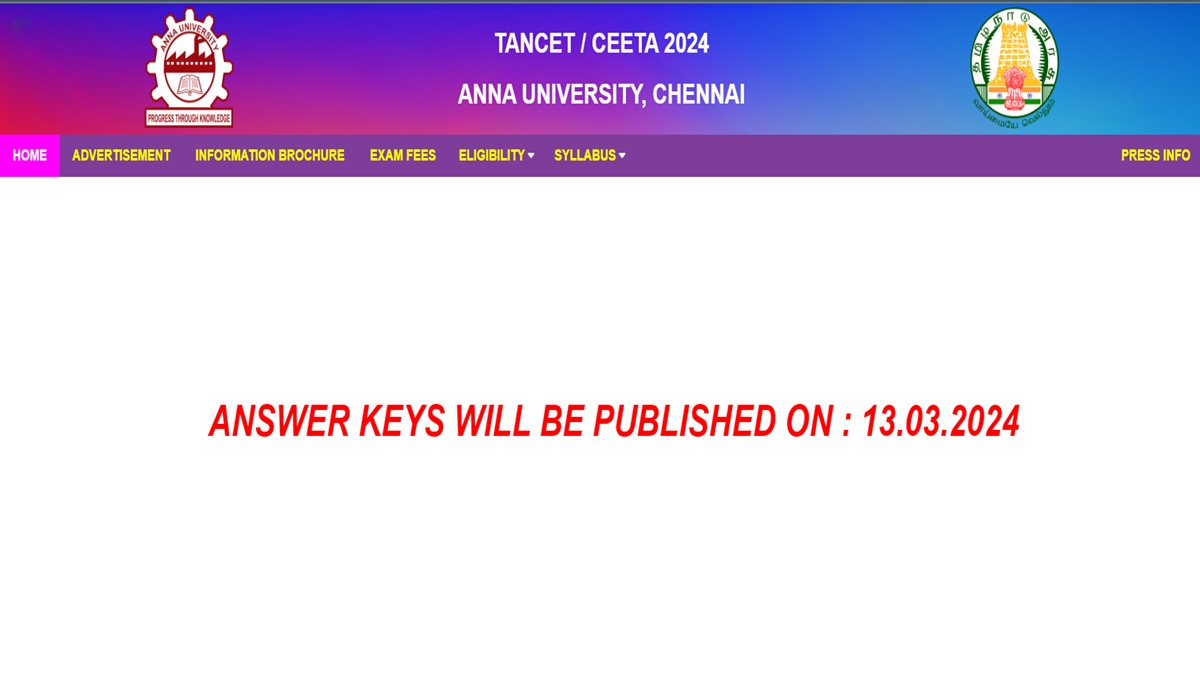 TANCET Answer Key 2024 Tomorrow