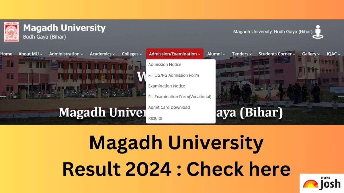 Magadh University Result 2024 OUT at magadhuniversity.ac.in; Direct Link to Download UG and PG Marksheet PDF