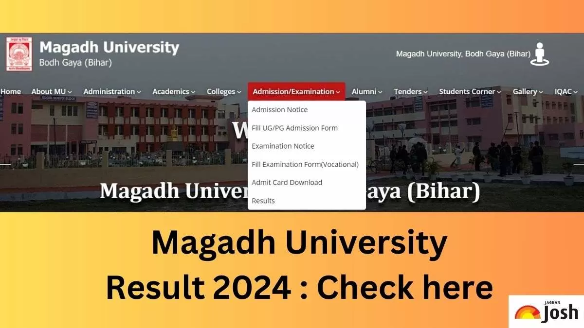 Magadh University Result 2024 OUT at magadhuniversity.ac.in; Direct ...