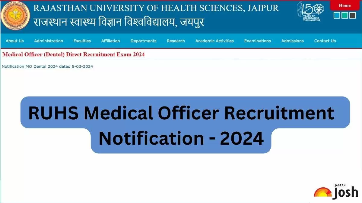 RUHS Medical Officer Recruitment 2024