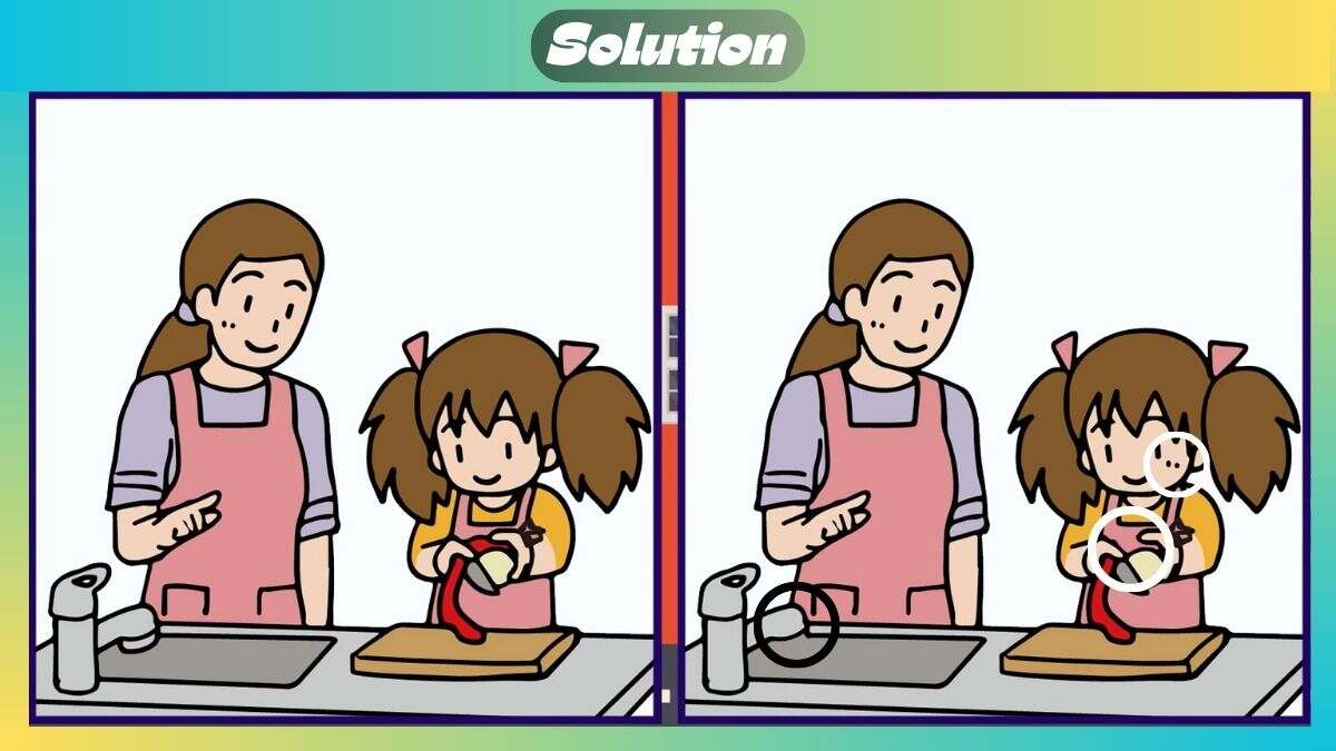 Find 3 Differences In 32 Seconds In Daughter Learning Cooking Scene