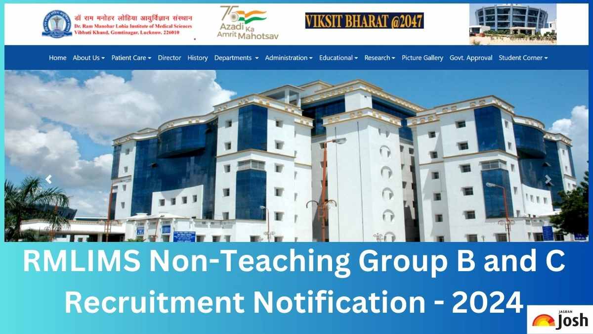 RMLIMS Non Teaching Recruitment 2024; Apply for 206 Group B and C Posts, Check Eligibility