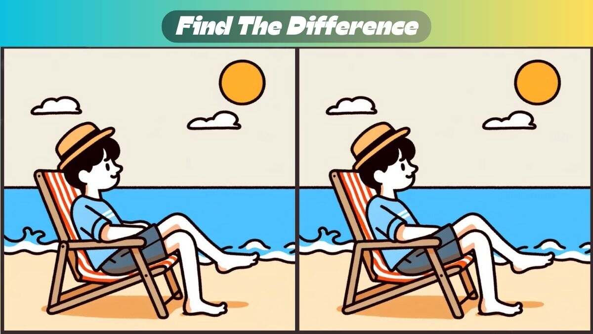 Find 3 Differences In 34 Seconds In This Scene Of A Man Chilling