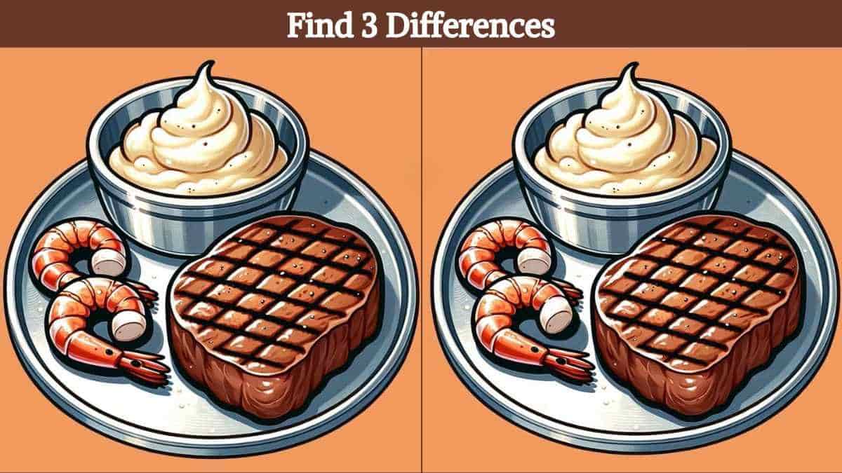 Find 3 differences between the dinner plate pictures in 12 seconds!