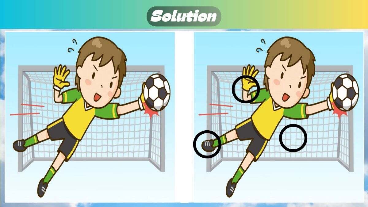 Find 3 Differences In 35 Seconds In Goalkeeping Scene