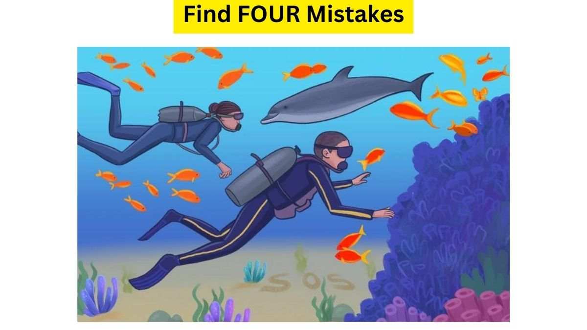 Test Your IQ: Find The 4 Mistakes In This Underwater Scene In 5 Seconds. Hurry Up!