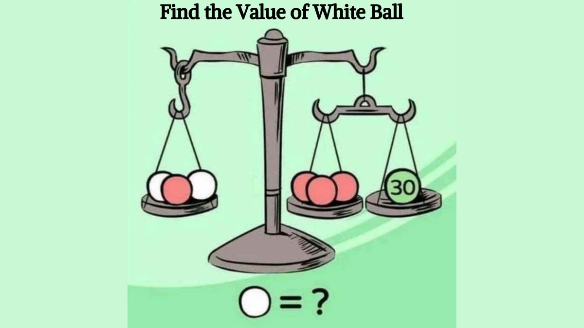 Genius IQ Test: Find the value of the white ball in 11 seconds!