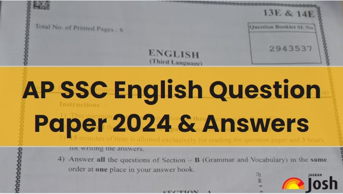 AP SSC Class 10th English Question Paper 2024 With Answer key: Download PDF