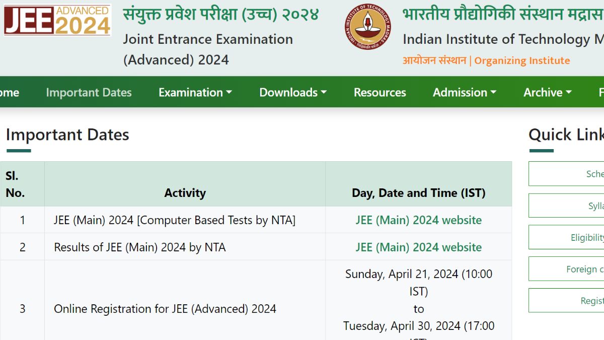 JEE Advanced 2024 Exam Likely to be Rescheduled, Check Details Here ...