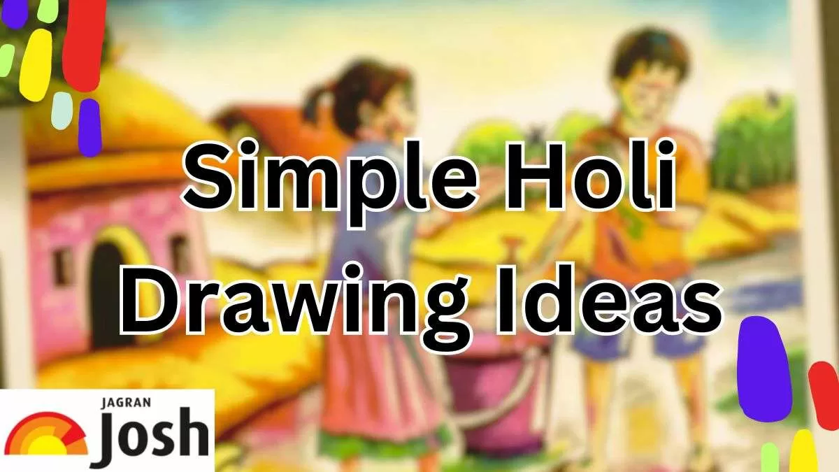 Holi scenery drawing easy idea | How to draw holi scene easy | Happy holi  drawing idea - YouTube