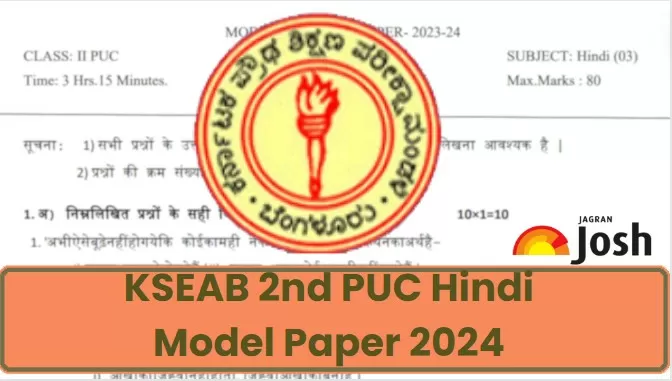 Get direct link to download KSEAB 2nd PUC Hindi Model paper for Karnataka Board