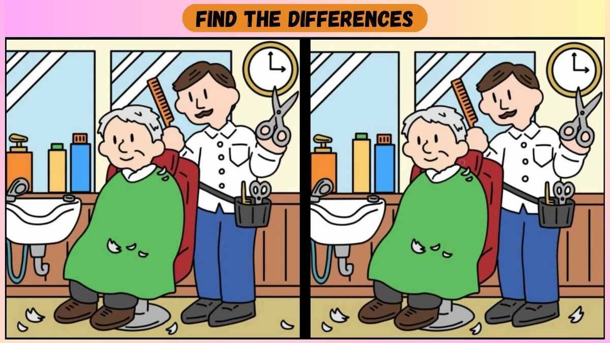 Find 3 Differences In 38 Seconds In This Barber Scene