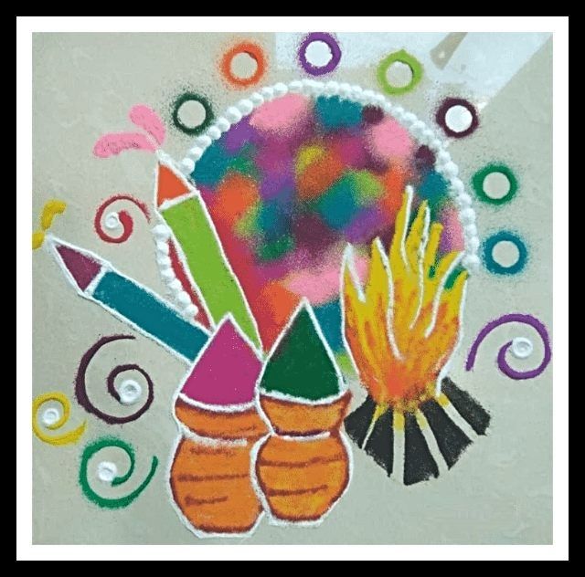 holi rangoli design images