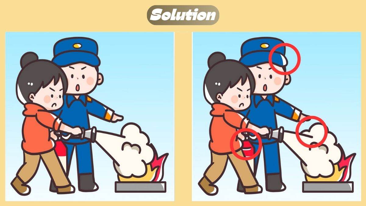 Find 3 Differences In 40 Seconds In This Fire Safety Training Scene